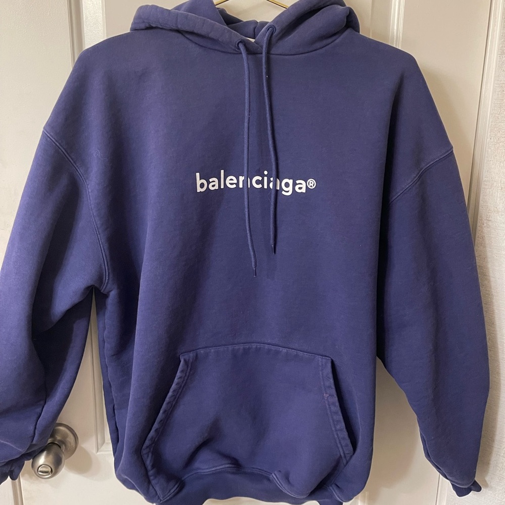 Balenciaga Copyright Logo Cotton Hoodie